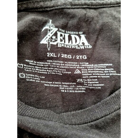 Legend of Zelda Breathe of the Wild Black tee shirt size 2XL Video Game - Picture 3 of 3